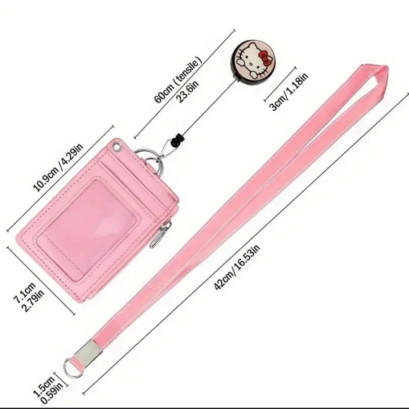 Sanrio Hello Kitty ID Badge Holder with Retractable Button and Lanyard NWT - Picture 6 of 6